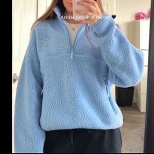 Aritzia Tna Polartec Thermal Pro 1/2 Zip Sweater